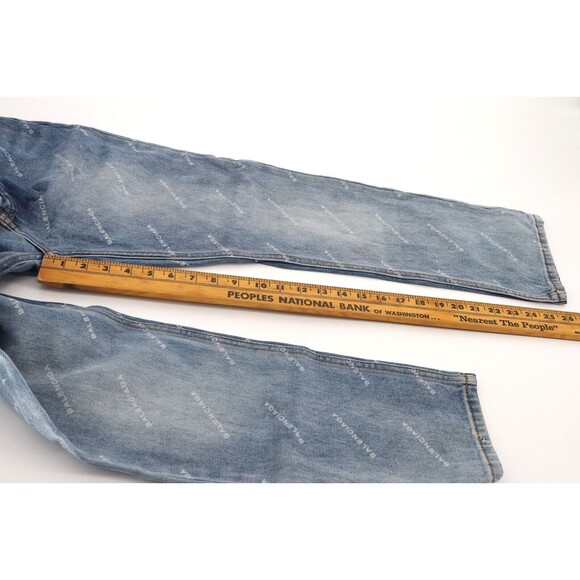 Vintage Balenciaga Denim Jeans Sz 30 Button Fly Y2K Straight Faded High Waist - Picture 16 of 16